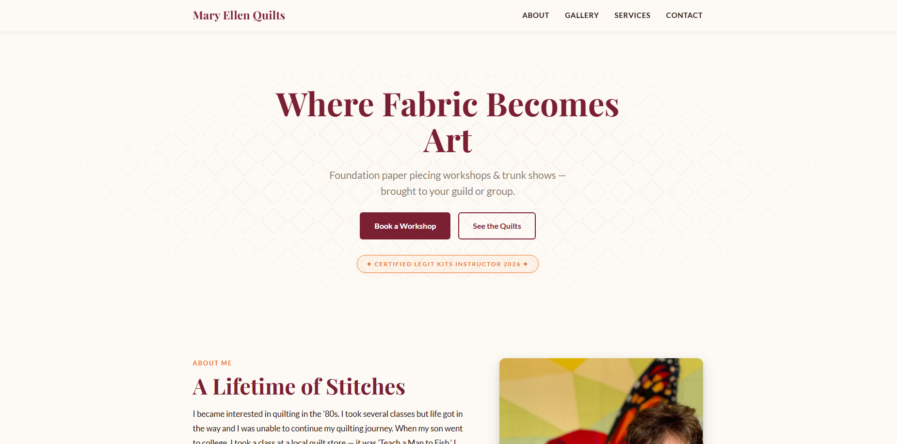 Mary Ellen Quilts screenshot